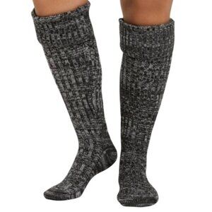 Grey Marled Knee High Socks for Plus size women